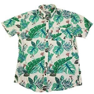 Howler Brothers Tropical Botanical Shirt Mens Medium Hawaiian Vacation Beach Fun